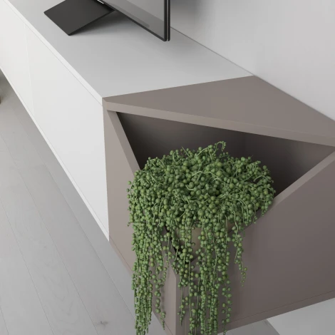 Тумба подвесная AULOS TV STAND LEVE (ЛДСП/Белый) арт.LEV00505