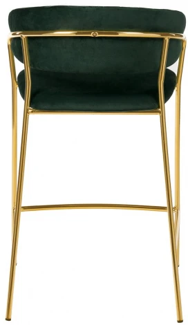 Стул полубарный Turin зеленый с золотыми ножками Bradex Home FR 0908