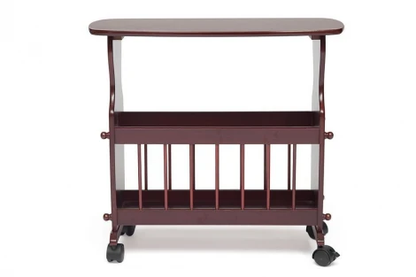 Журнальный столик с газетницей SR-0939-3 Бежевая ткань (NTV-04), Cherry/вишня (дерево)