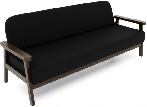 Диван Arsko прямой Флори Б венге велюр черный