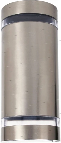 Светильник настенный уличный Horoz Gardenya, 2 плафона, никель с прозрачным