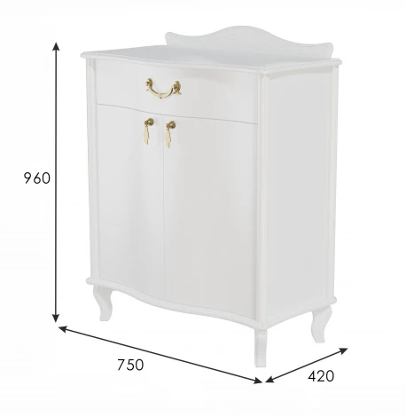 Комод Джульетта с распашными дверцами, молочный дуб Л от фабрики Mebelik