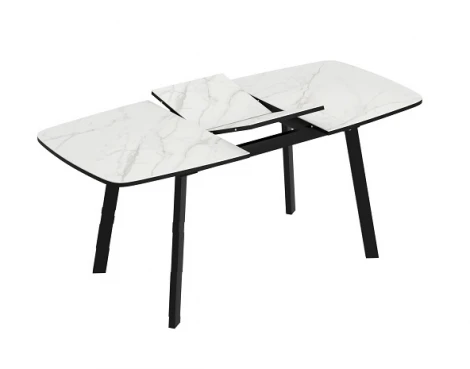 Стол Валенсия Greys white, Чёрный Аврора Валенсия 102073