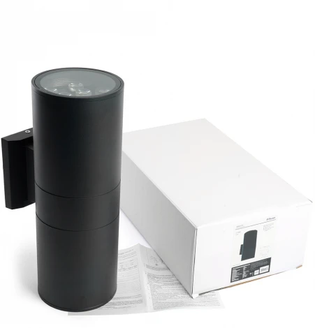 Архитектурная подсветка Feron Корфу 48355 DH0710, 2*9W, 1500Lm, 2700K, черный Бостон (LED, 220V, круглые, IP54)