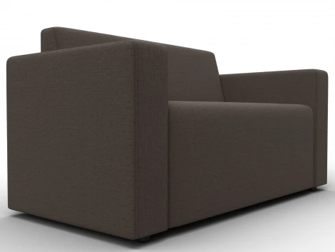 Диван прямой Лига-093 (ДСП,Брус,Фанера/Пластик/Рогожка/Коричневый) Лига Диванов 132452