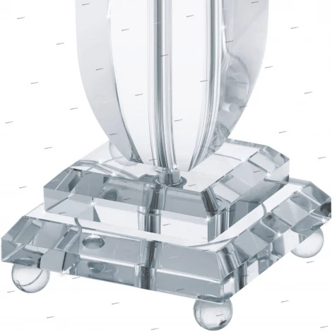 Основание настольной лампы хрустальное Eglo Glasbury, 1 лампа, хром с прозрачным