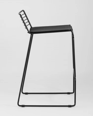 Стул полубарный Stool Group Danny черный с черной подушкой УТ000004224