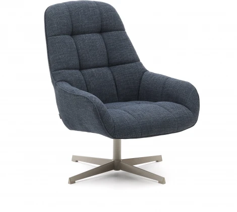 Вращающееся кресло Jaspe синего цвета с серым металлом La Forma (ex Julia Grup) арт.208261