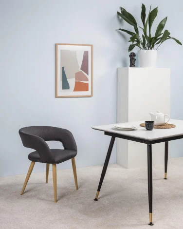 Стул R-Home Hugs Тм.Сер/Натур. Дуб