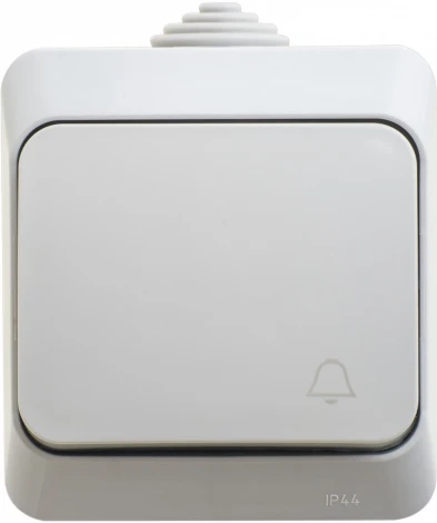 Выключатель накладной одноклавишный (серый) IP44 Systeme Electric BA10-041C