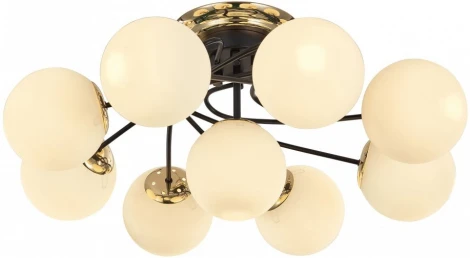 Потолочная люстра Arte Milano Neapolis-76408 276408/8+1 BK/GD (220V, шар)