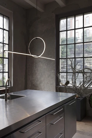 Подвесной светильник iLedex Zoom 10339P/A2-35W-3000K BK-WH (220V, на проводе, кольцо)