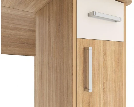 Компьютерный стол Woodville Лайт-1 120 см дуб сонома / белый 282650