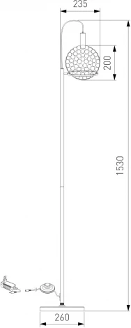 Торшер Eurosvet Gemini 80492/1 (LED, 220V, шар)