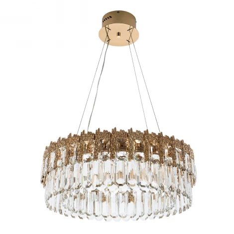 Подвесная люстра светодиодная хрустальная с регулировкой цветовой температуры Modelux ML.830.600 GD