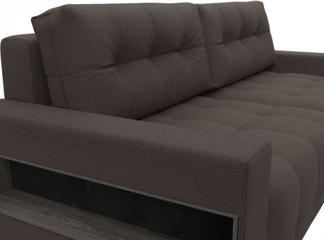 Диван прямой с полками Лига-053 НПБ Лига Диванов (Рогожка) арт.128885