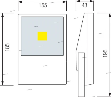 Прожектор уличный светодиодный Horoz, 1 плафон, черный с хромом и прозрачным