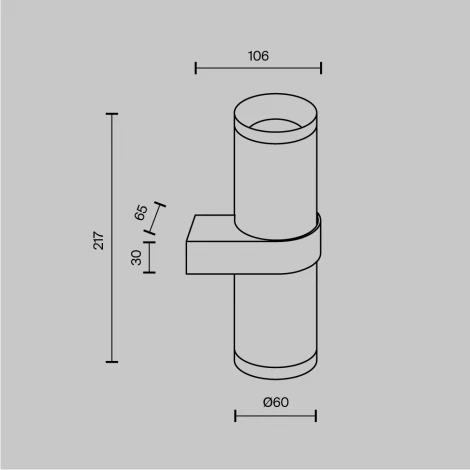 Настенный светильник (бра) Focus Design GU10х2 7Вт IP 20 Maytoni Technical C069WL-02MG (220V, круглые)