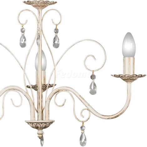 Люстра подвесная Day&Night, 3 лампы, бежевый с золотом и прозрачным