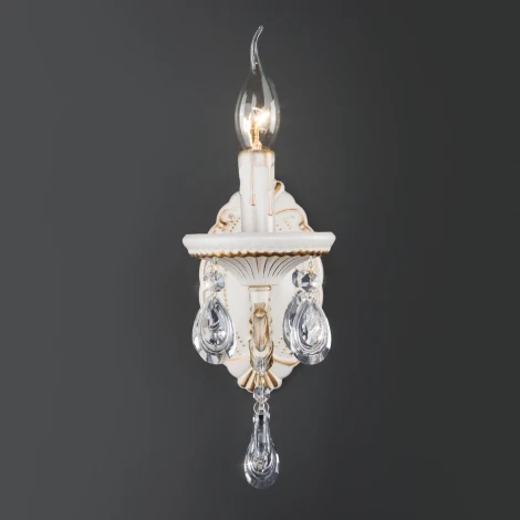 Бра Eurosvet Lia 3585/1 белый/прозрачный хрусталь Strotskis