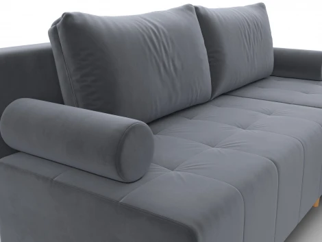 Диван угловой Лига-102 угол универсальный (ДСП,Брус,Фанера,Велюр/Серый) Лига Диванов 134792