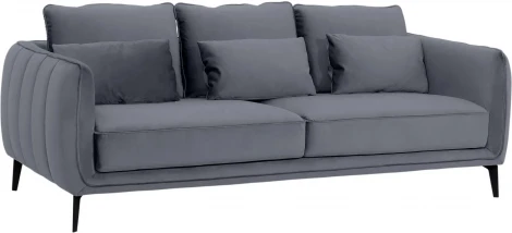 Диван Amsterdam трехместный ОГОГО (арт.583332), (Ткань/Серый)
