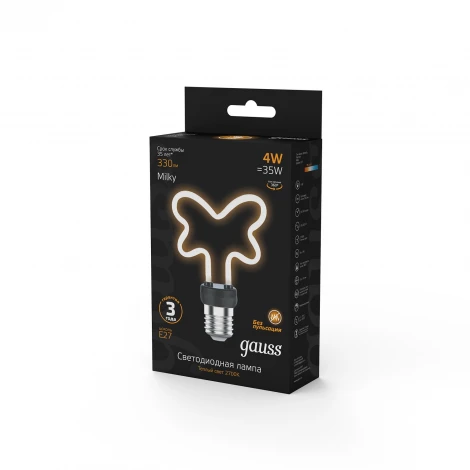 Лампочка светодиодная филаментная E27 4W Gauss 1001802104