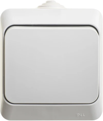 Выключатель накладной одноклавишный (серый) IP44 Systeme Electric Etude BA10-046C