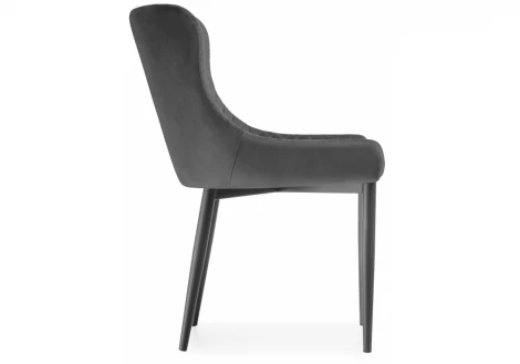 Обеденный стул на металлокаркасе Woodville Teo dark gray / black 15022