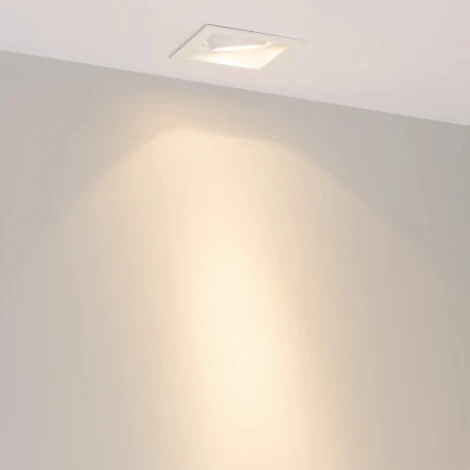 Встраиваемый светильник светодиодный MS-VORTEX-BUILT-S90x90-12W Warm3000 (WH-WH, 20 deg, 230V) (Arlight, IP20 Металл) 057912