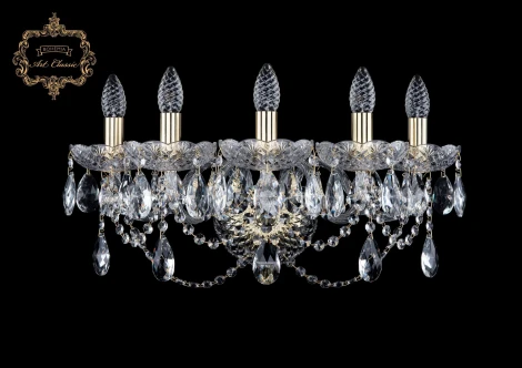 Бра Art Classic 10.11 10.11.5.195.XL.Gd.Sp (220V, хрусталь, подвески, подсвечник, свеча)