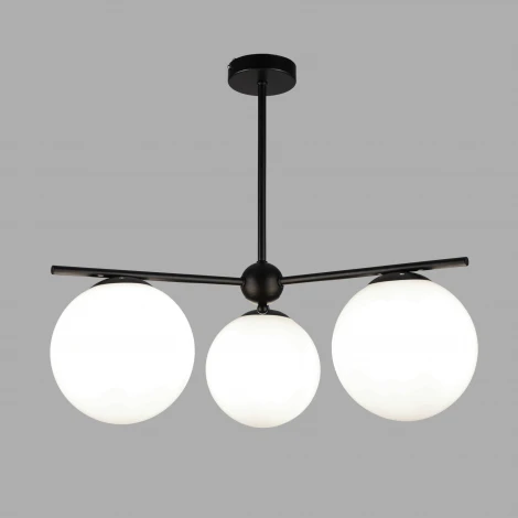 Потолочная люстра на штанге Eurosvet Marbella 60147/3 черный (220V, шар)
