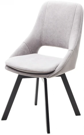 Стул ASP, 360 град. поворот. B22 Серый, велюр / черный каркас, М-City