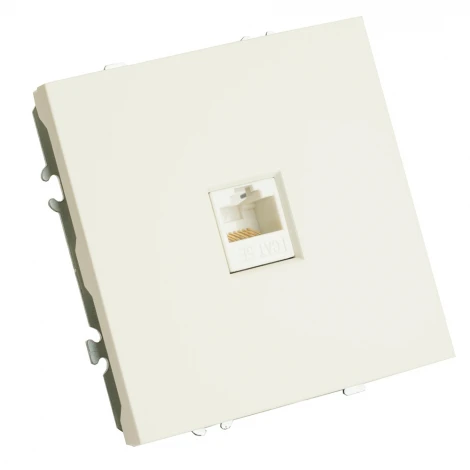 Розетка Ethernet RJ-45 (белый фарфор, soft touch) Stekker Эмили 49873