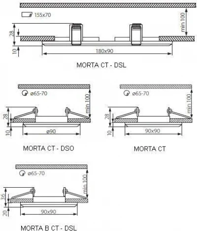 Встраиваемый точечный светильник Kanlux MORTA 19440 (12V, круглые)