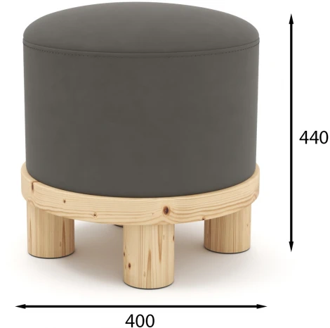 Пуф Arsko Сканди 1 каменный велюр