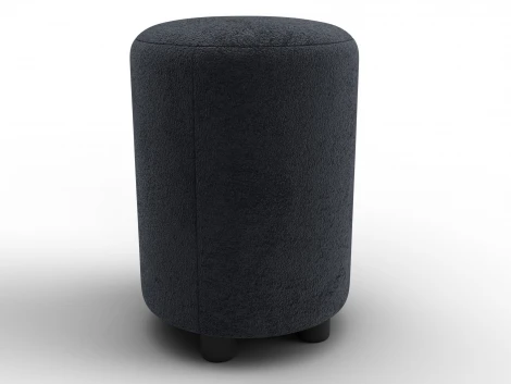 Пуф 001 (ДСП,Фанера/Пластик/Велюр/Темно-серый) Лига Диванов 132351