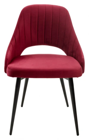Обеденный стул M-City FANTINE-LS ВИННЫЙ #16, велюр / черный каркас