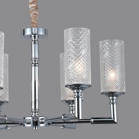 Подвесная люстра ILLUMICO IL8683-6P-10 CR (220V, на цепи)
