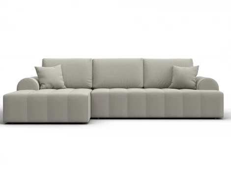 Диван угловой Лига-080 угол левый (ДСП/Пластик/Рогожка/Бежевый) Лига Диванов 134740L