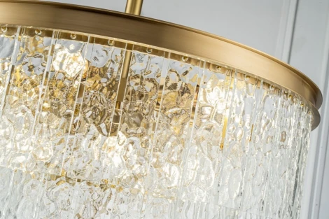 Потолочная люстра каскадная на штанге Belfast Harland 6308-8 BR CL (220V)