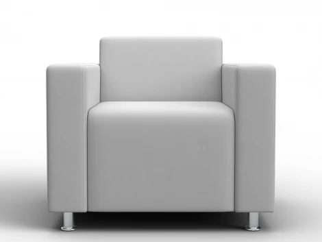 Кресло Лига-093 ВН (ДСП,Брус,Фанера,Экокожа/Белый) Лига Диванов 134973