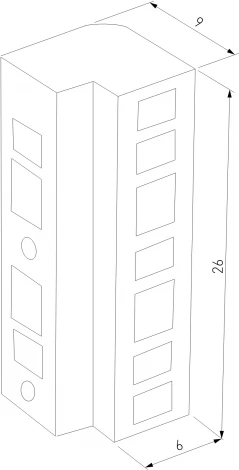 Коннектор угловой Elektrostandard Flat Magnetic внутренний для накладного шинопровода (черный) 85002/00 (48V)