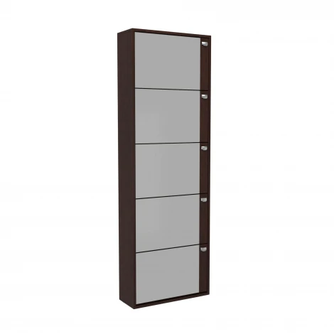 Обувница Leset Эдит 5S (ЛДСП,ПВХ,Зеркало/Венге) арт.2500000205149