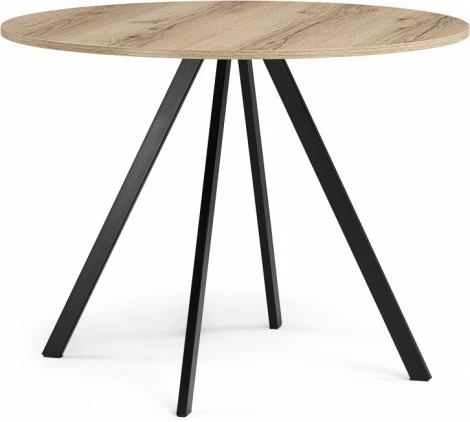 Стол деревянный Woodville Баргел 90х90х75 дуб делано / черный арт.611363