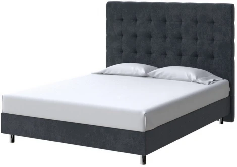 PROxSON Кровать Madrid Boxspring Standart (Ткань: Велюр Casa Графитовый) 180x200