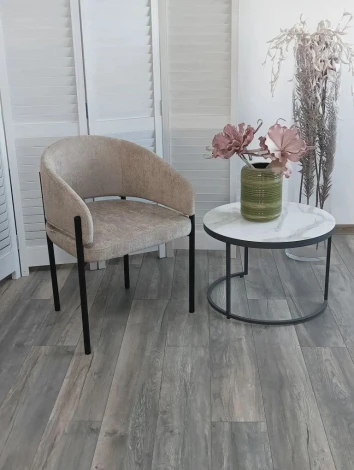 Стул НИКОЛЬ цвет REEF 03 Бежевый, ткань/ черный каркас M-City 64776