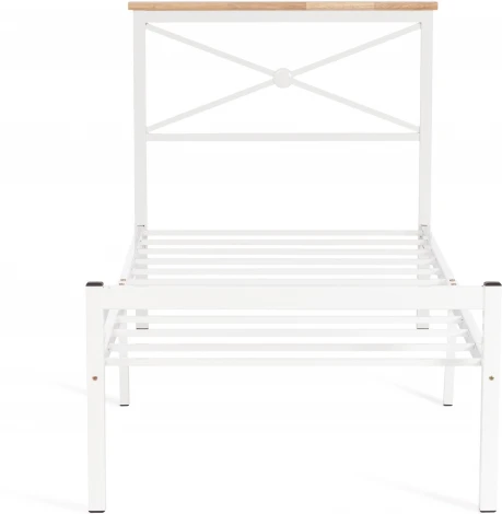 Кровать Tetchair Iris (Дерево гевея,Металл/Белый) 20110