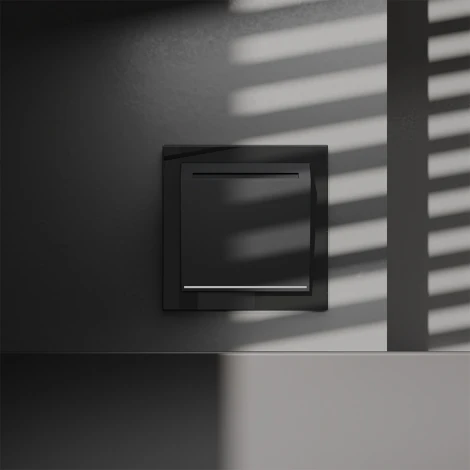 Выключатель встраиваемый карточный 16А (черный матовый) Voltum S70 VLS010708