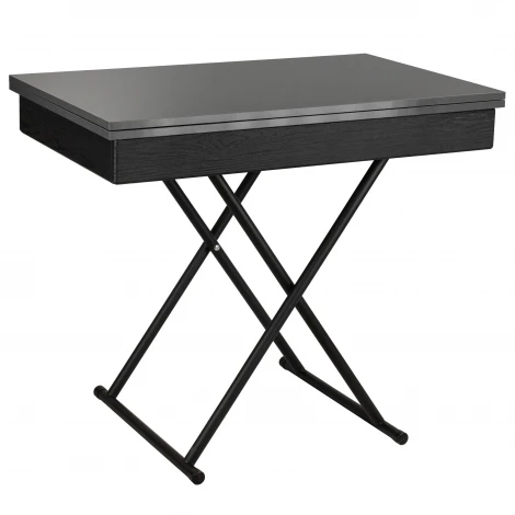 Стол-трансформер Лерон графит темный/черный Mebelik 009428